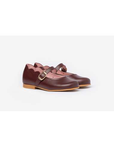 Mary Janes Leather AngelitoS 1103 burgundy