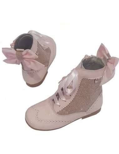 Rose glitter boots Bambi rosa 4956