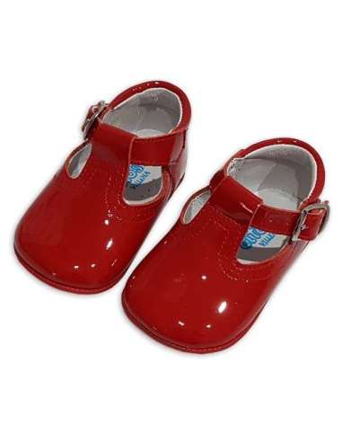 PRAM SHOES IN PATENT LEATHER CITOS 850 RED