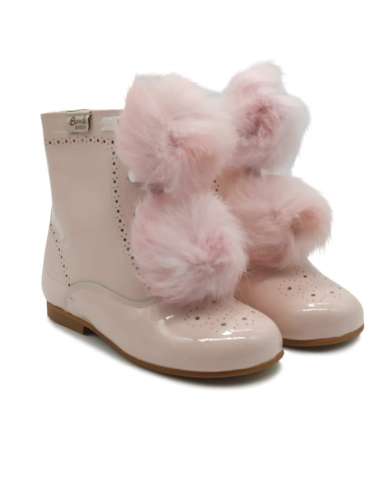 Patent boots Bambi Fur pink 4253