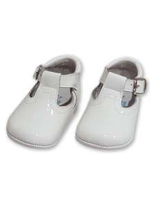PRAM SHOES IN PATENT LEATHER 850 WHITE