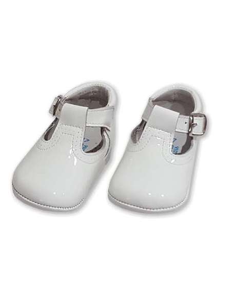 PEUQUE DE BEBÉ EN PIEL CHAROL 850 BLANCO