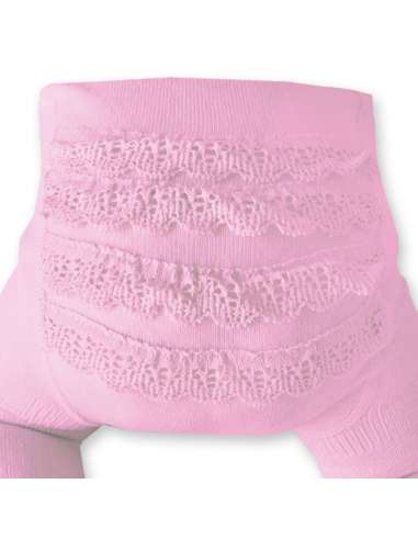 24271 RINK BABY LACE BOTTOM TIGHTS BRAND CONDOR