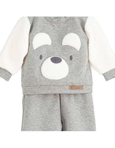 36032 GRIS CONJUNTO BEBE MARCA CALAMARO