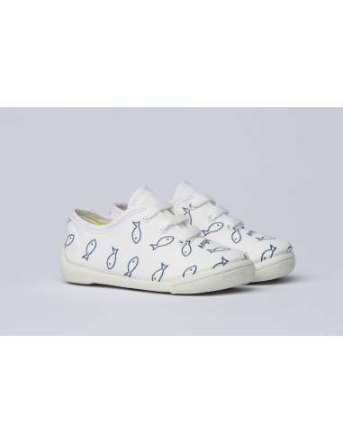 Boys Canvas with laces Angelitos 107 white