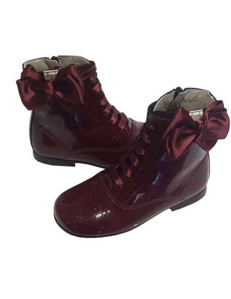 PASCUALA PIEL CHAROL CON LAZO BUTTERFLY BAMBI 4253 BURDEOS