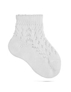 25184 BLANCO CALCETINES CORTOS CALADOS MARCA CONDOR