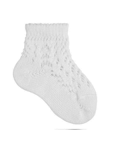 25184 BLANCO CALCETINES CORTOS CALADOS MARCA CONDOR