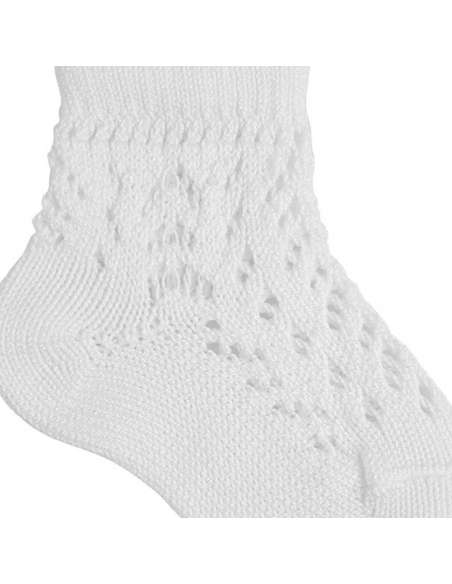 25184 BLANCO CALCETINES CORTOS CALADOS MARCA CONDOR