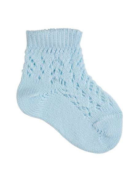 25184 LIGHT BLUE OPENWORK ANCLE SOCKS BRAND CONDOR