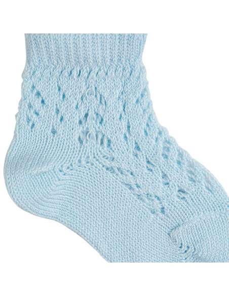 25184 AZUL BEBE CALCETINES CORTOS CALADOS MARCA CONDOR