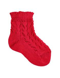 25184 ROJO CALCETINES CORTOS CALADOS MARCA CONDOR