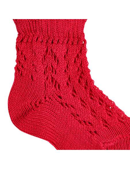 25184 ROJO CALCETINES CORTOS CALADOS MARCA CONDOR
