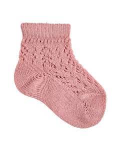 25184 ROSA PALO CALCETINES CORTOS CALADOS MARCA CONDOR