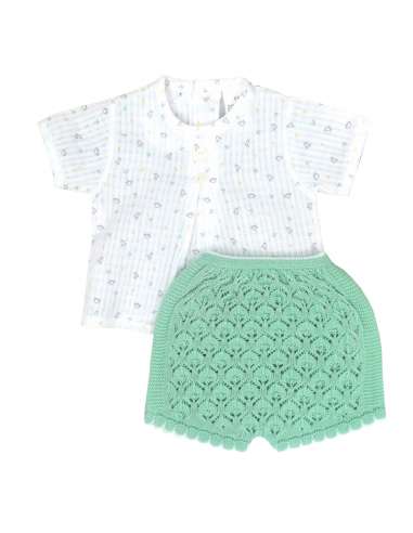 60432 GREEN  BABY SET  TWO  PIECES BRAND VISI