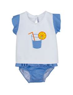 23020 GIRLS T-SHIRT AND SWIM NAPPY BRAND CALAMARO