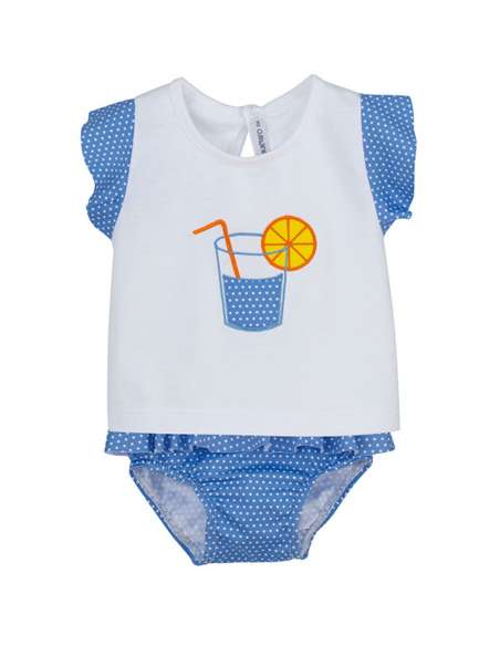 23020 GIRLS T-SHIRT AND SWIM NAPPY BRAND CALAMARO