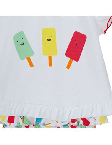 23018 GIRLS T-SHIRT AND SWIM NAPPY BRAND CALAMARO