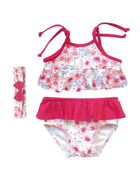 23503 GIRLS T-SHIRT AND SWIM NAPPY BRAND CALAMARO