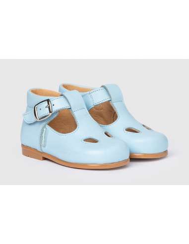 T-Bars Angelitos shoes in Leather 630 sky blue