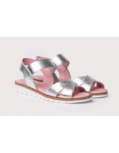 Angelitos Sandals in Patent Leather 626 silver