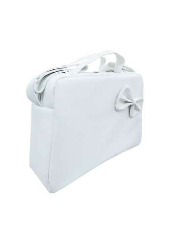 BABY-BAG IN POLIPIEL WITH BOW WHITE