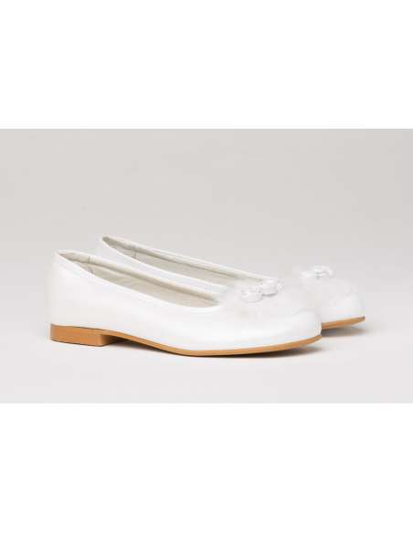Bailarina Flor & Pétalos Comunión AngelitoS 994 nácar blanco