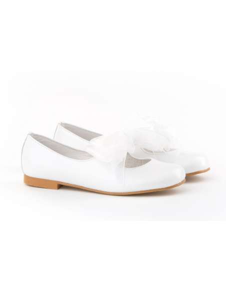 Bailarina Flor & Pétalos Comunión AngelitoS 996 Nácar blanco
