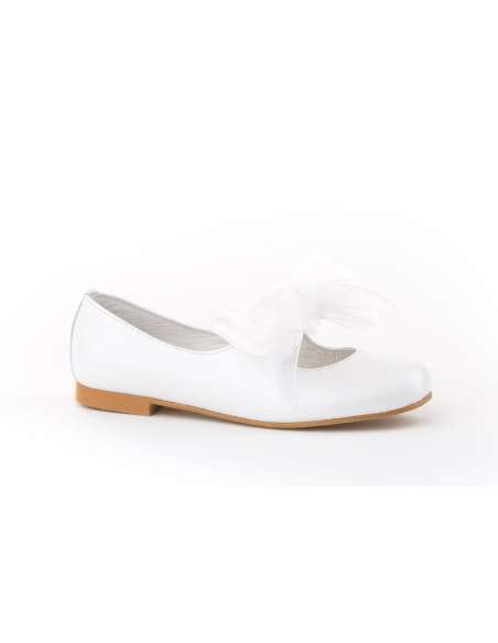 Bailarina Flor & Pétalos Comunión AngelitoS 996 Nácar blanco