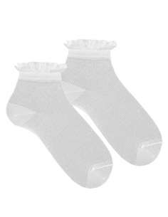 27224 BLANCO CALCETINES DE CEREMONIA CON VOLANTES EN PUÑO...