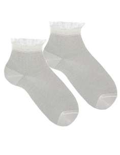 27224 CREAM CEREMONY ANKLE SOCKS WITH FRILL CUFF BRAND...