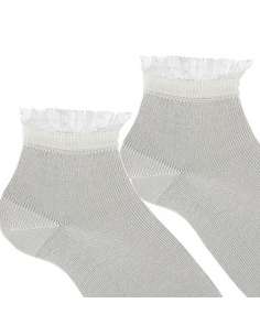 27224 CREAM CEREMONY ANKLE SOCKS WITH FRILL CUFF BRAND... 2