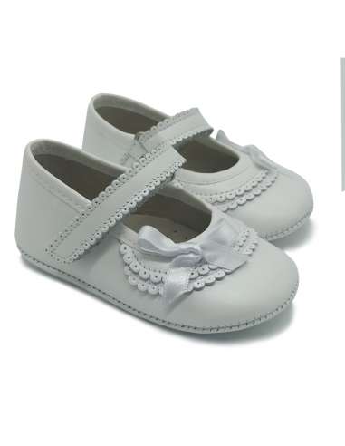 PRAM SHOES IN LEATHER CITOS 1705 NACAR WHITE
