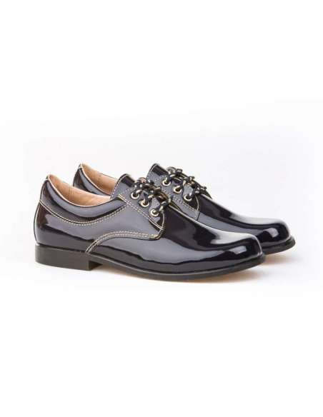 Blucher Cordón Comunión AngelitoS 1812 charol marino