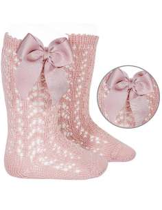 25192 CALCETINES ALTOS CALADOS CON LAZO MARCA CONDOR