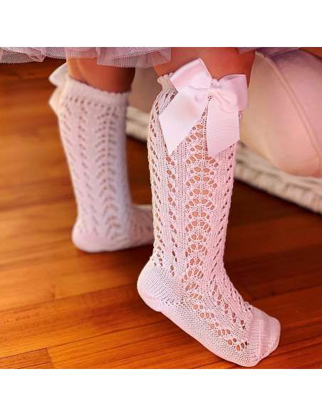 25192 CALCETINES ALTOS CALADOS CON LAZO MARCA CONDOR