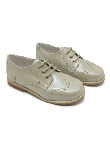 Blucher for boys patent leather 6294 MARFIL