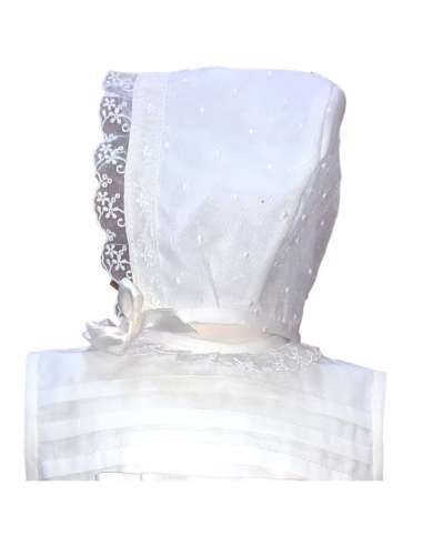 M83701 CHRISTENING ROMPER WITH BONNET BRAND...