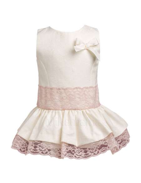 M30209 VESTIDO TALLE BAJO CEREMONIA JACQUARD MARCA MISHA BABY