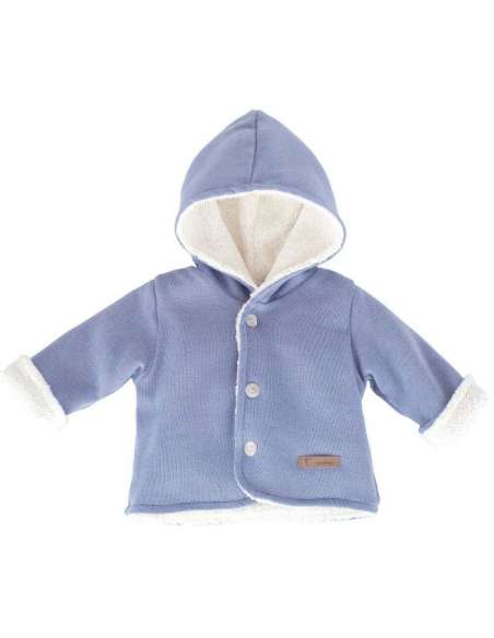 14006 BLUE  JACKET WITH HOOD BRAND CALAMARO