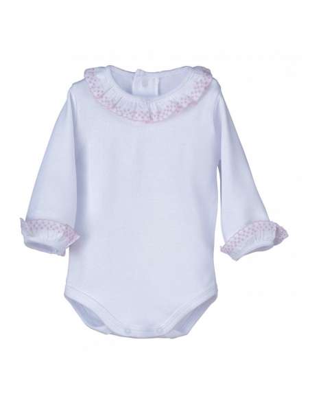 18012 BLANCO/ROSA  BODY PUNTILLA  ABIERTO  MARCA CALAMARO