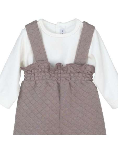 17754  STRAP ROMPER WITH LONG SLEEVE TSHIRT  BRAND CALAMARO