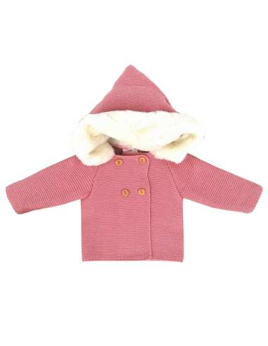 550.12 ROSA PALO KNITTED COAT WITH HOOD