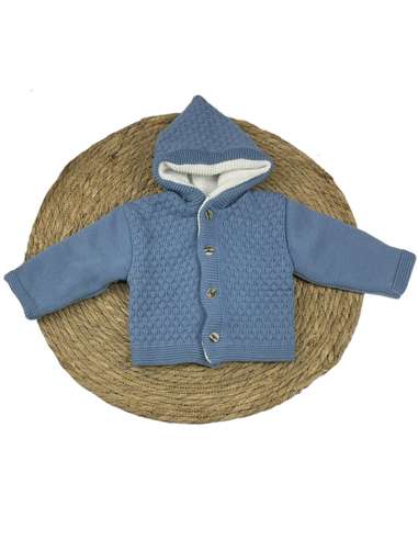 4100310 BLUE WINTER HOODED JACKET FOR BABY BRAND ALMA