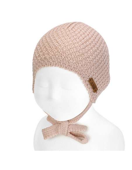 50005028 BEIGE GORRO BEBÉ LANA MERINO MARCA CONDOR