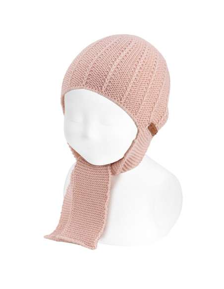 50466028 NUDE  MERINO WOOL BLEND HAT-SCARF BRAND CONDOR