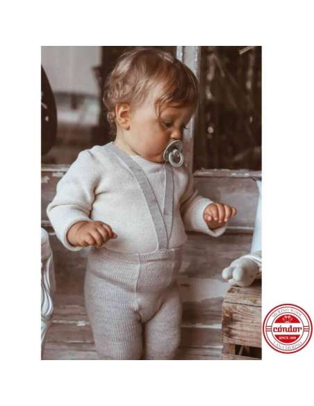 14010 ALUMINIO Tights with suspenders  BRAND CONDOR