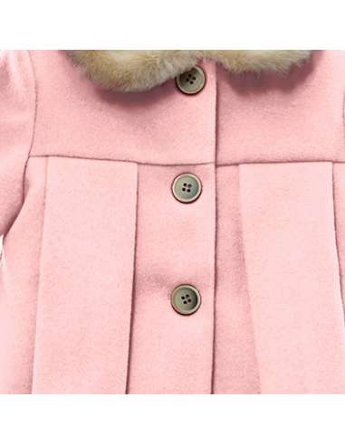 3991DS ROSA  ABRIGO  CON CAPOTA  MARCA DEL SUR