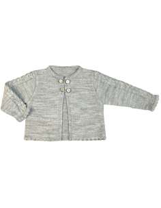 9172 GRIS CHAQUETA BEBÉ LANA MARCA DIVERCHIC