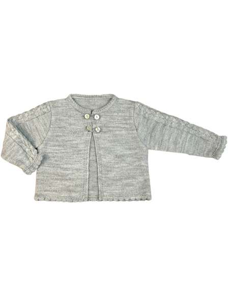 9172 GRIS CHAQUETA BEBÉ LANA MARCA DIVERCHIC